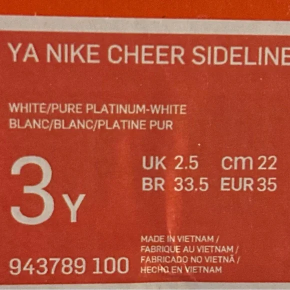 Nike Cheer Sideline White Sneakers - Picture 4 of 4